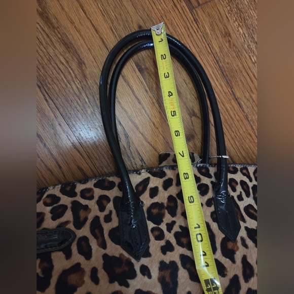 Mottini Leopard Print Leather Handbag - Picture 8 of 15